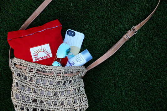 red seat cover in small bag